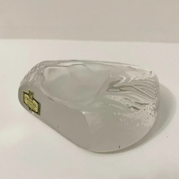 Vintage Crystal Easter Bunny Rabbit Paperweight Yugoslavia by Zajecar - Picture 12 of 15